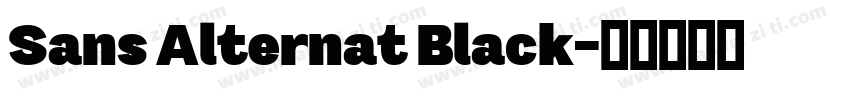 Sans Alternat Black字体转换